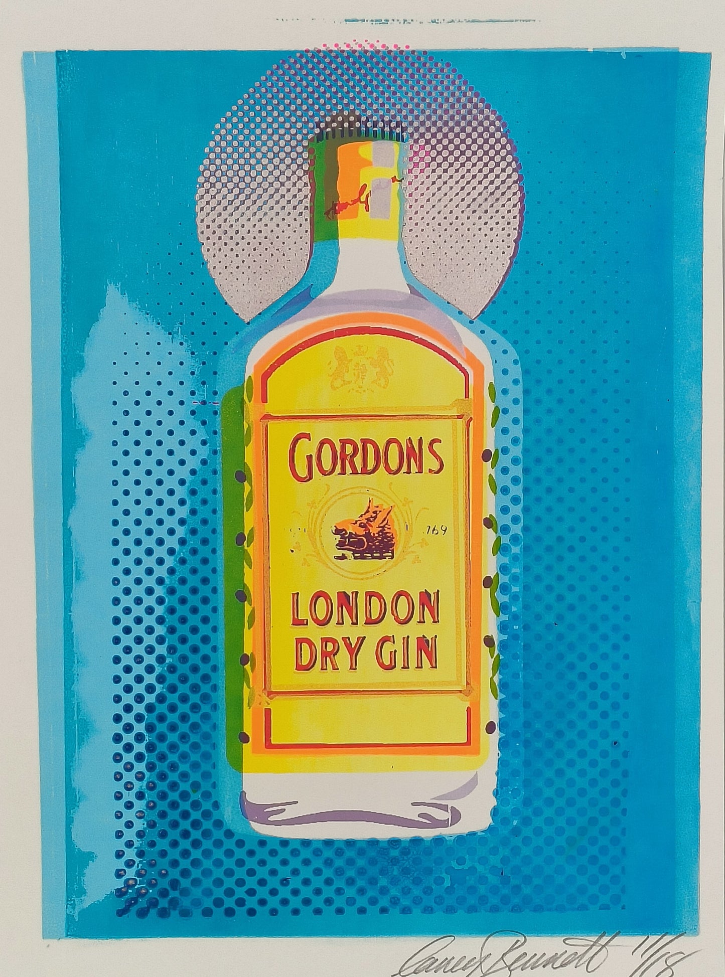 GORDON'S GIN SCREENPRINT (blue) 11/18