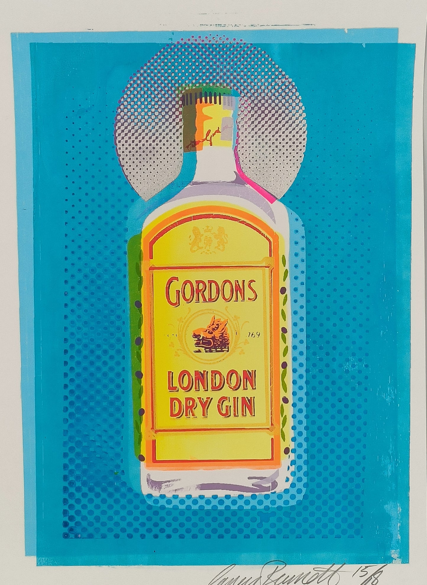 GORDON'S GIN SCREENPRINT (blue) 15/18