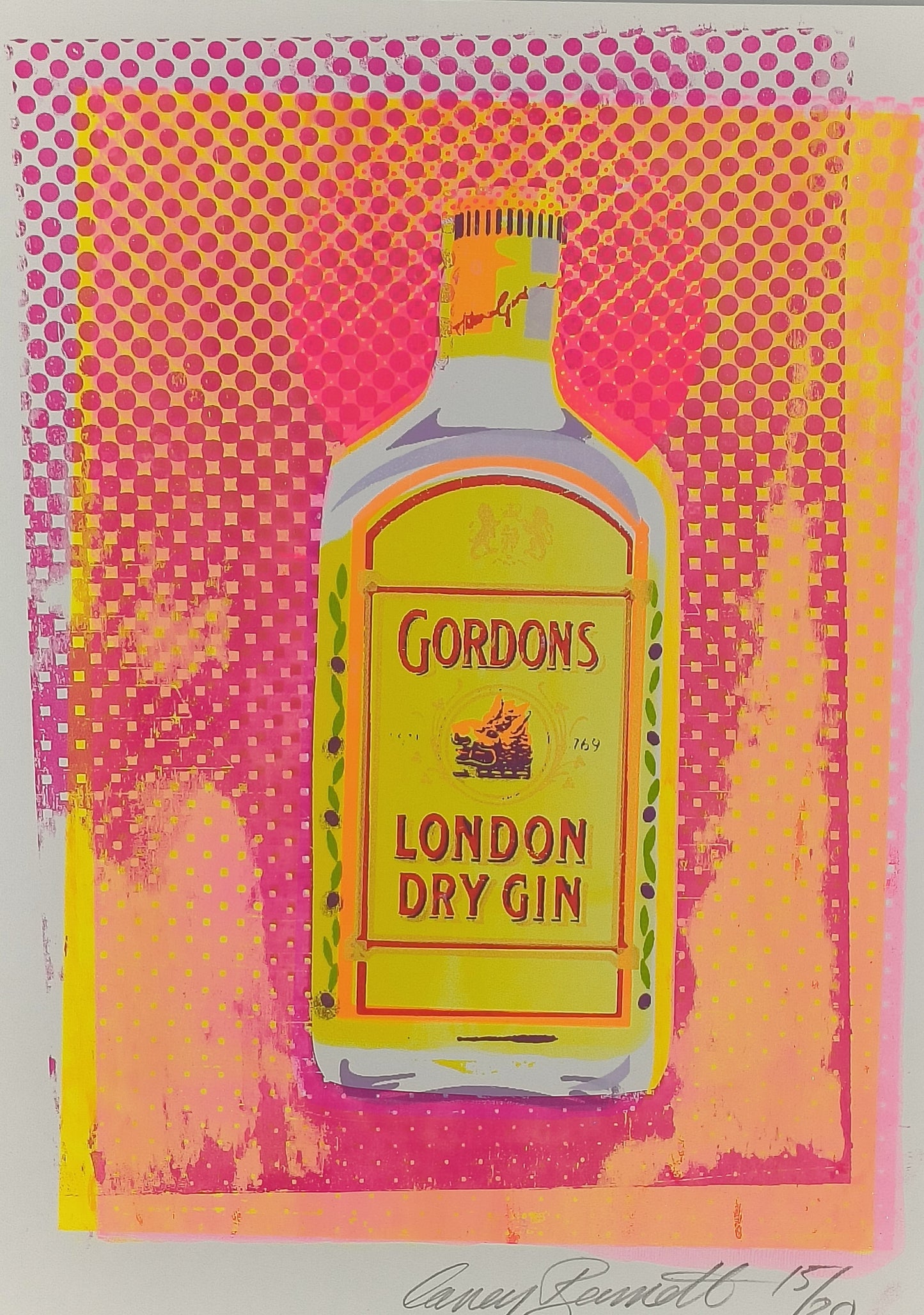 GORDON'S GIN SCREENPRINT (orange) 15/20