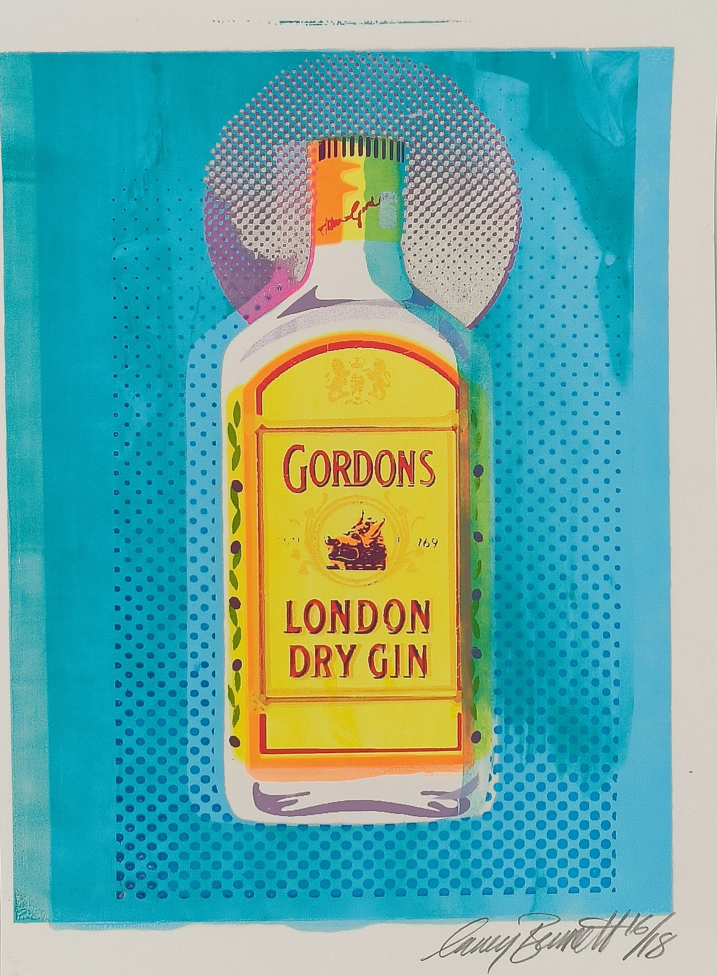 GORDON'S GIN SCREENPRINT (blue) 16/18