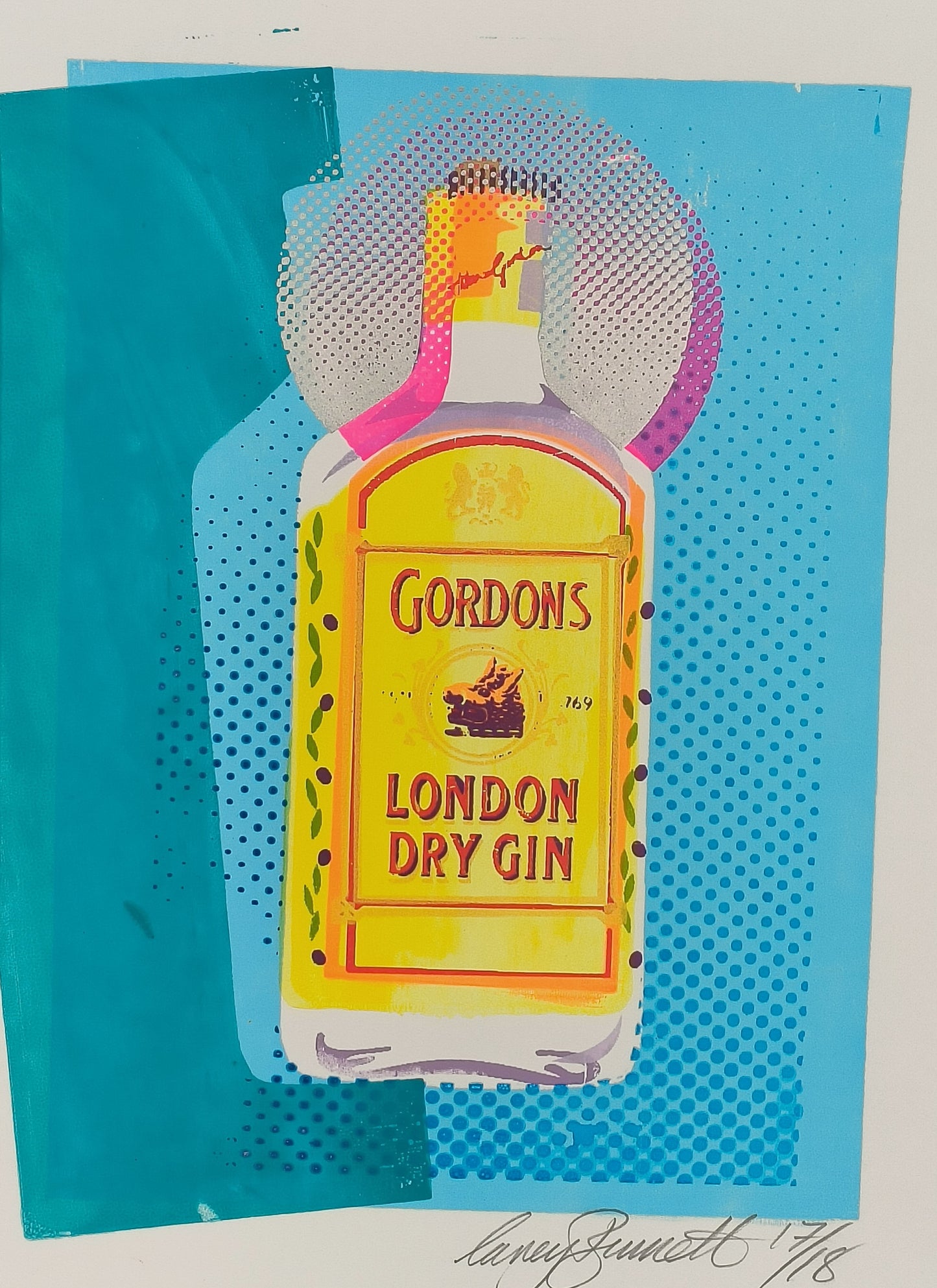 GORDON'S GIN SCREENPRINT (blue) 17/18