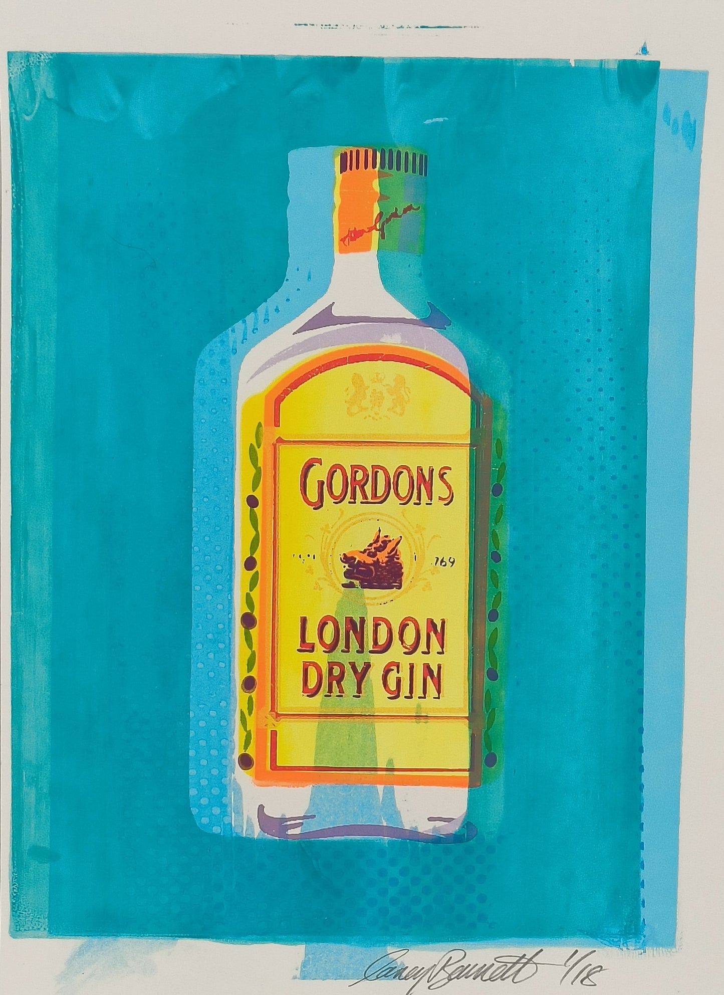 GORDON'S GIN SCREENPRINT (blue) 01/18