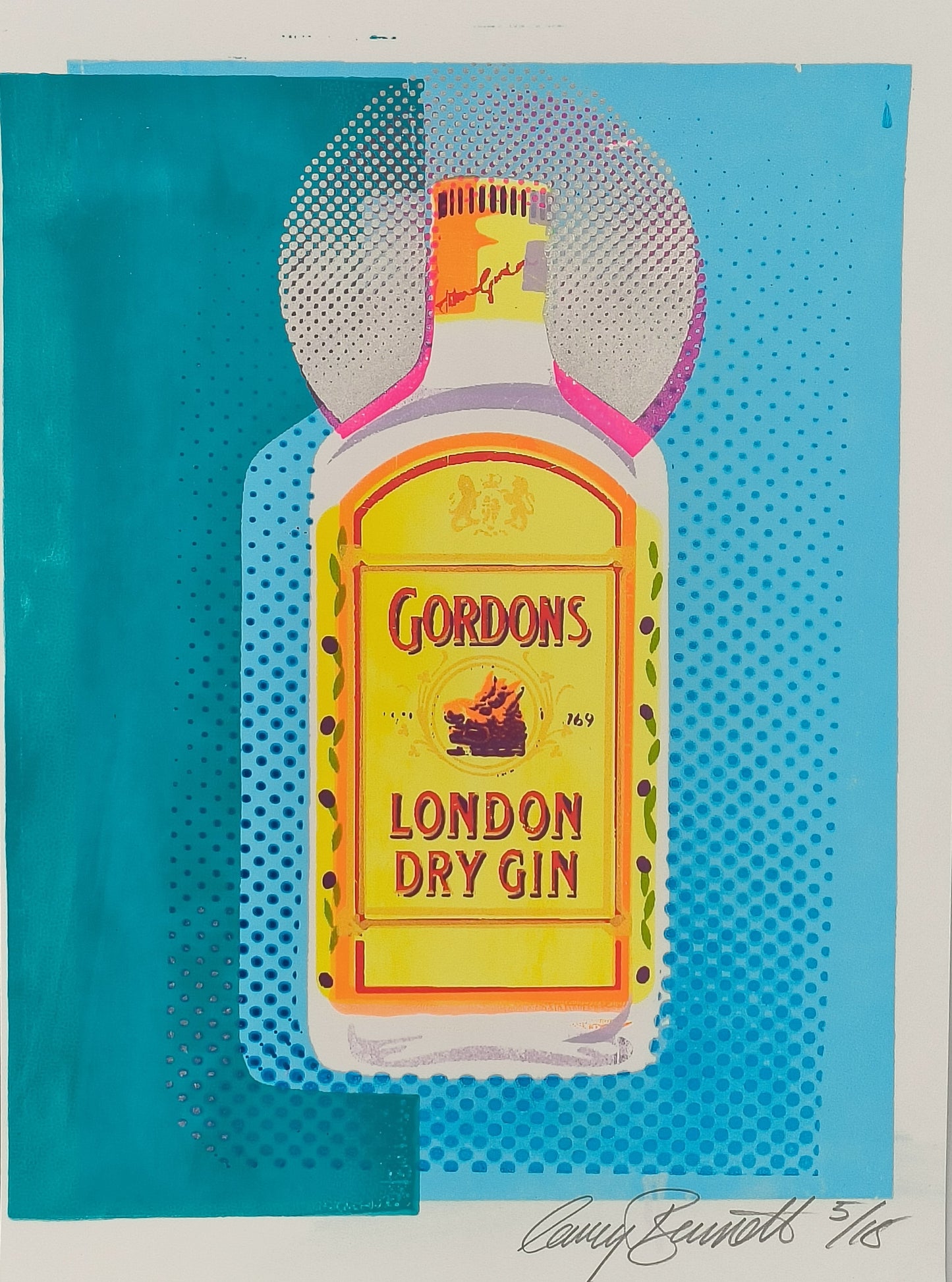 GORDON'S GIN SCREENPRINT (blue) 05/18