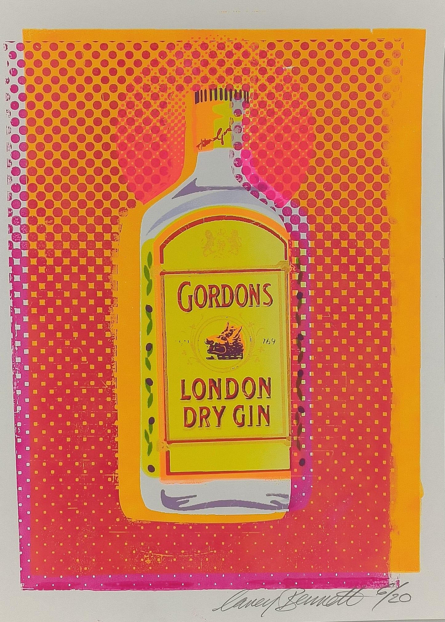 GORDON'S GIN SCREENPRINT (orange) 06/20