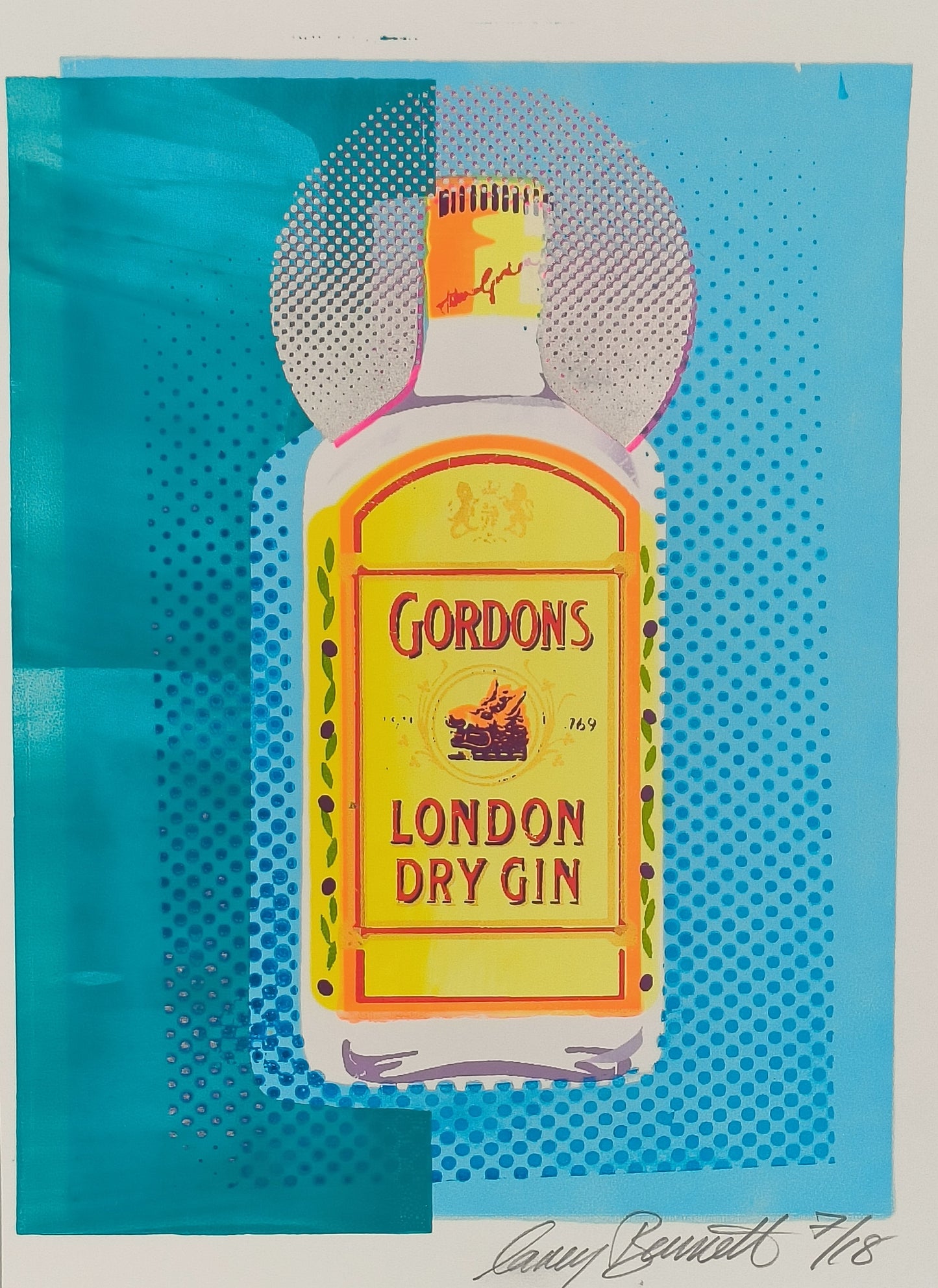 GORDON'S GIN SCREENPRINT (blue) 07/18