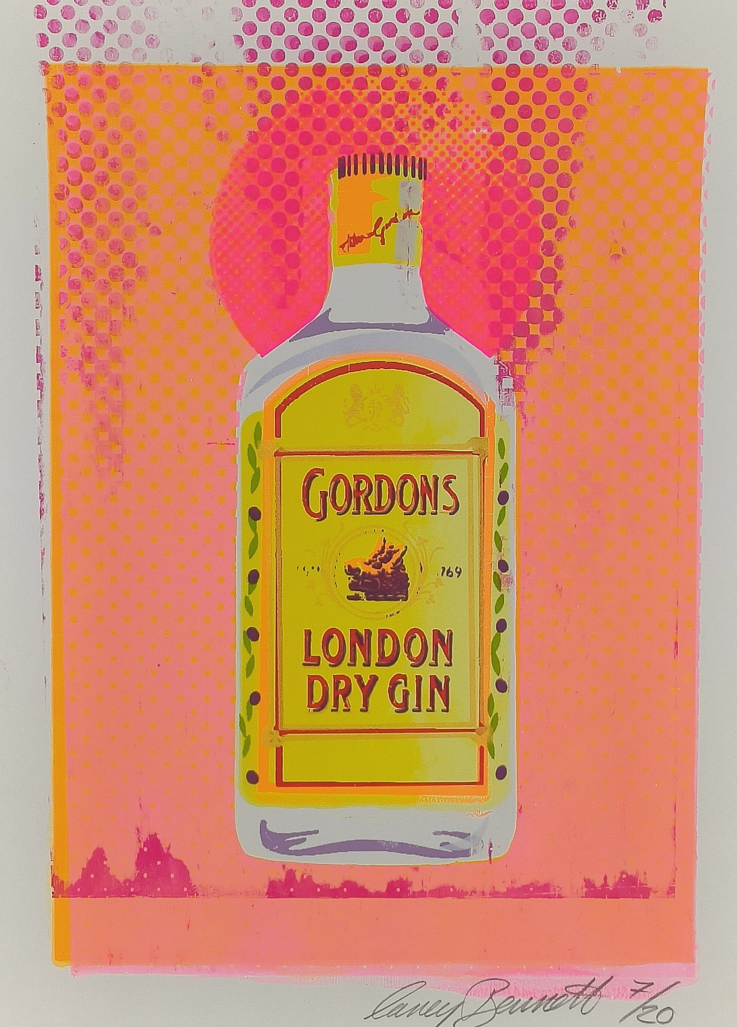 GORDON'S GIN SCREENPRINT (orange) 07/20