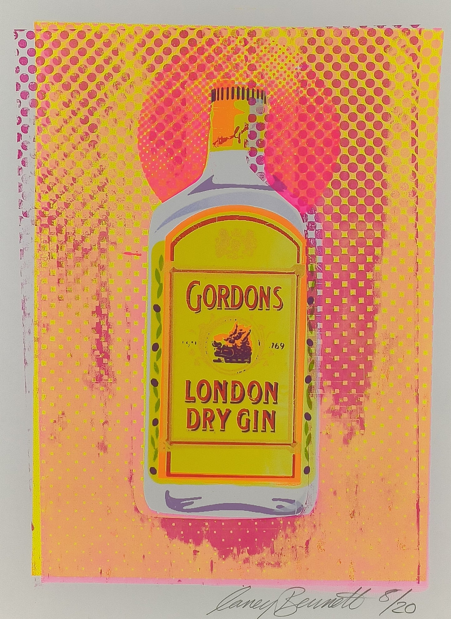 GORDON'S GIN SCREENPRINT (orange) 08/20