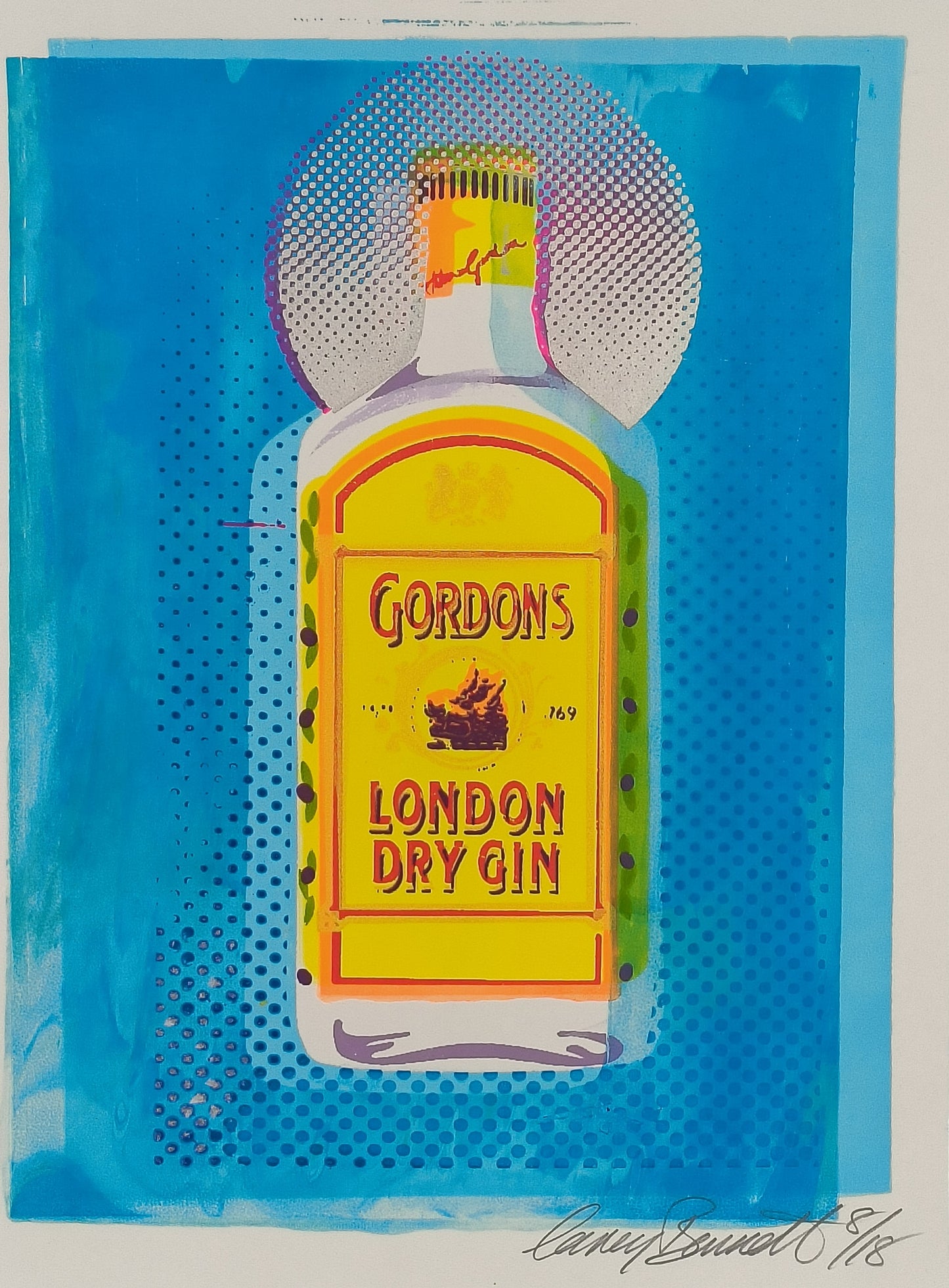 GORDON'S GIN SCREENPRINT (blue) 08/18