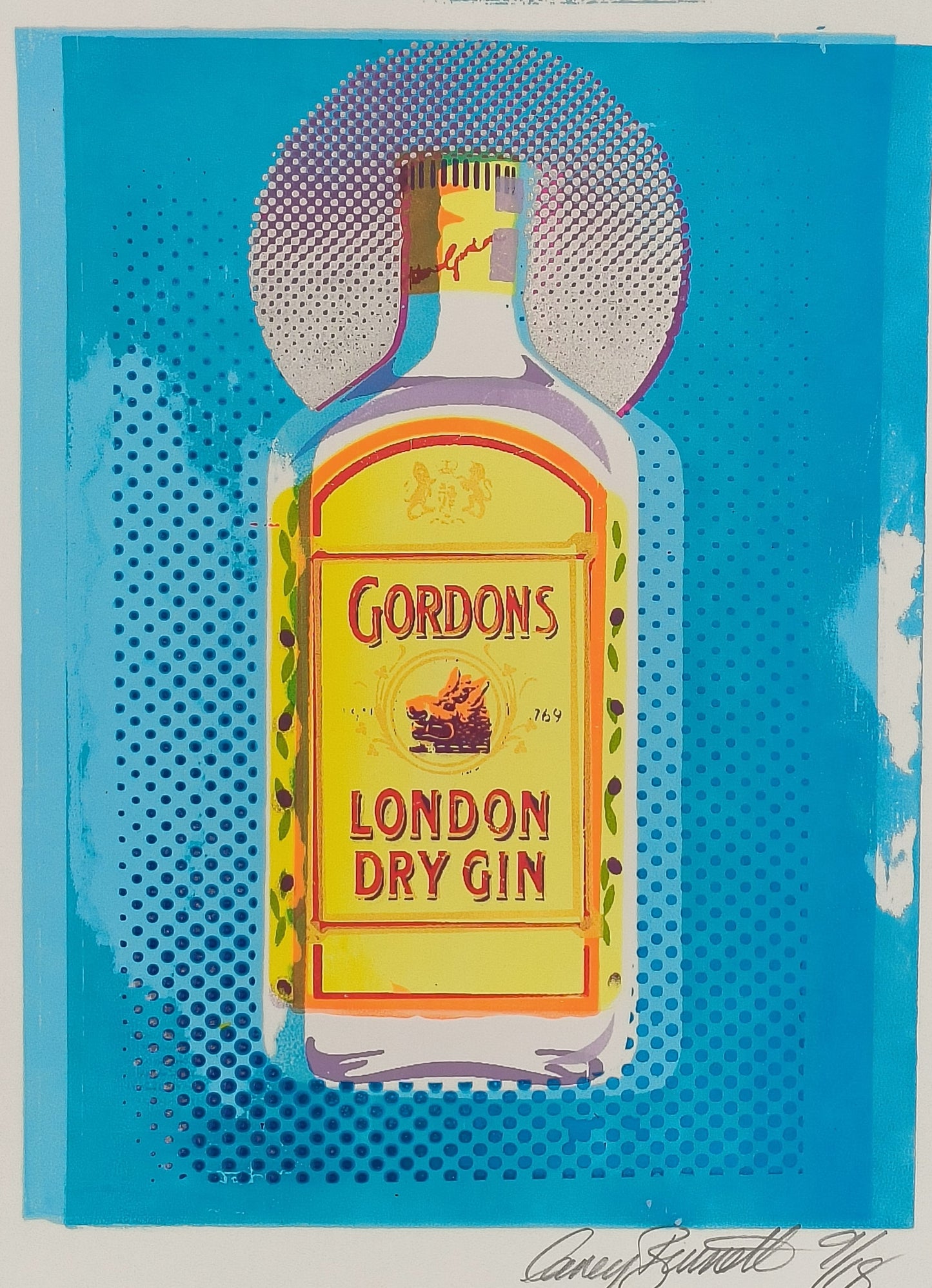 GORDON'S GIN SCREENPRINT (blue) 09/18