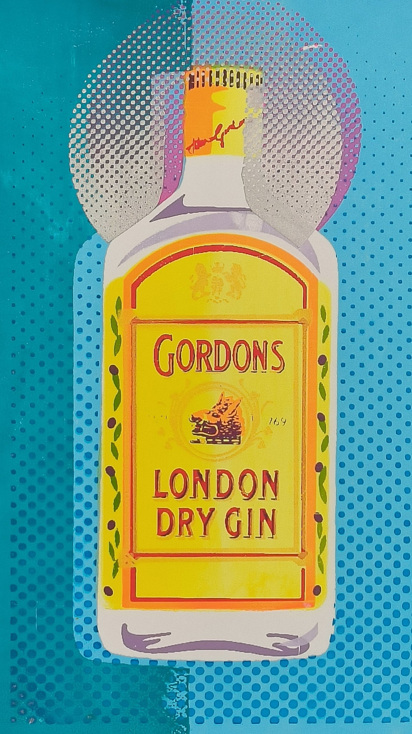 GORDON'S GIN SCREENPRINT (blue) 13/18