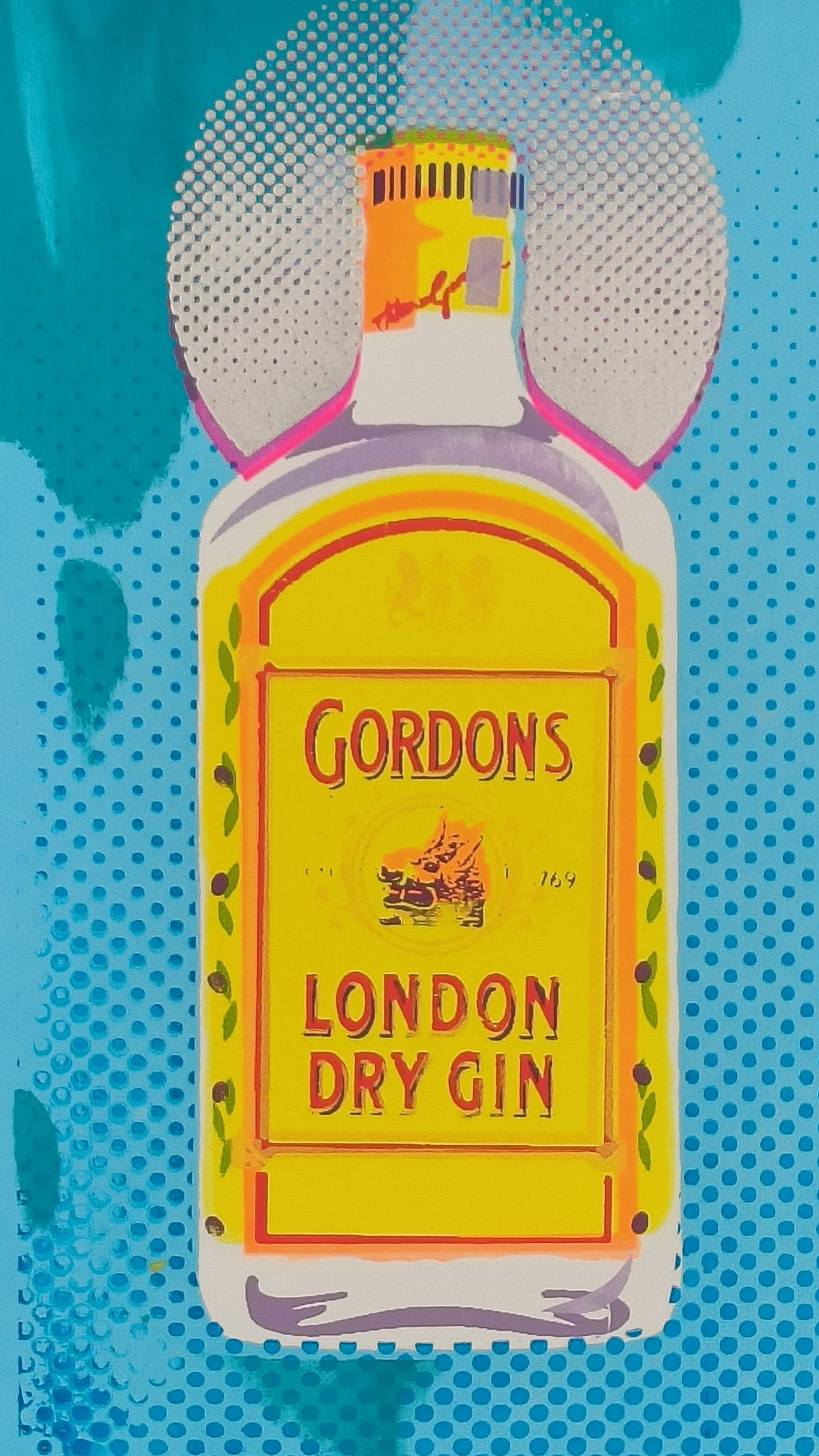 GORDON'S GIN SCREENPRINT (blue) 04/18