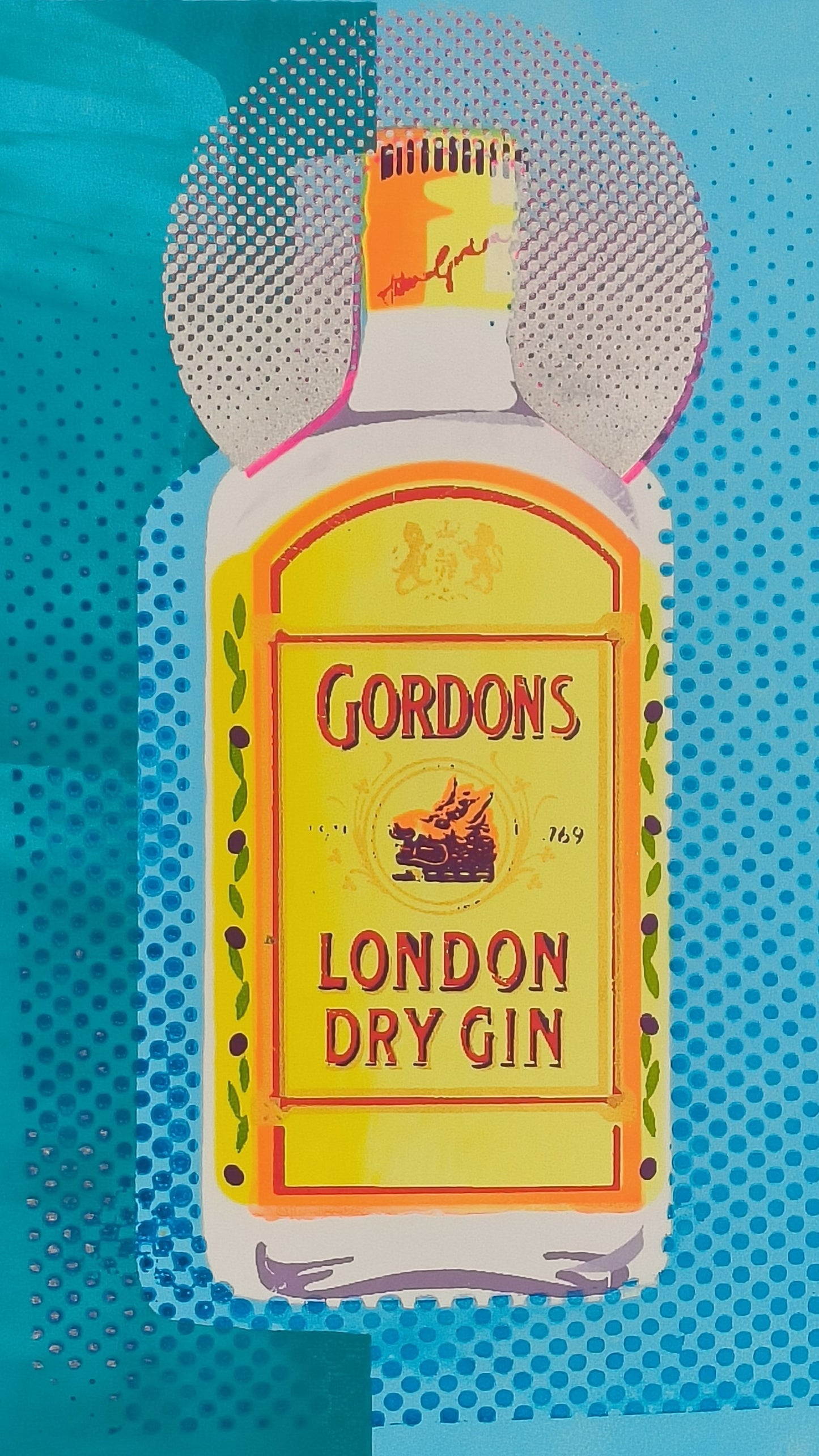 GORDON'S GIN SCREENPRINT (blue) 07/18