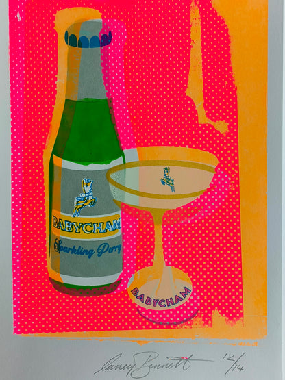 BABYCHAM SCREENPRINT 12/14