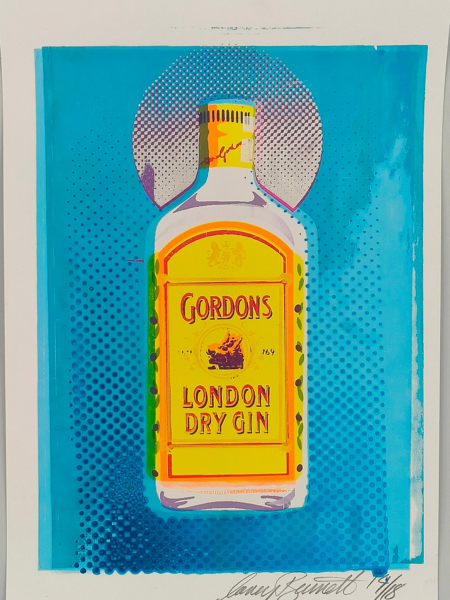 GORDON'S GIN SCREENPRINT (blue) 14/18