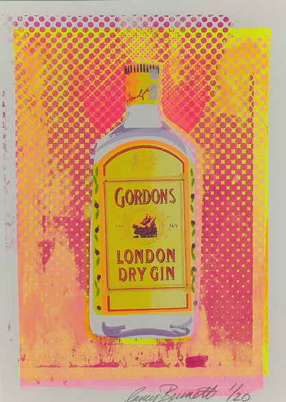 GORDON'S GIN SCREENPRINT (orange) 01/20