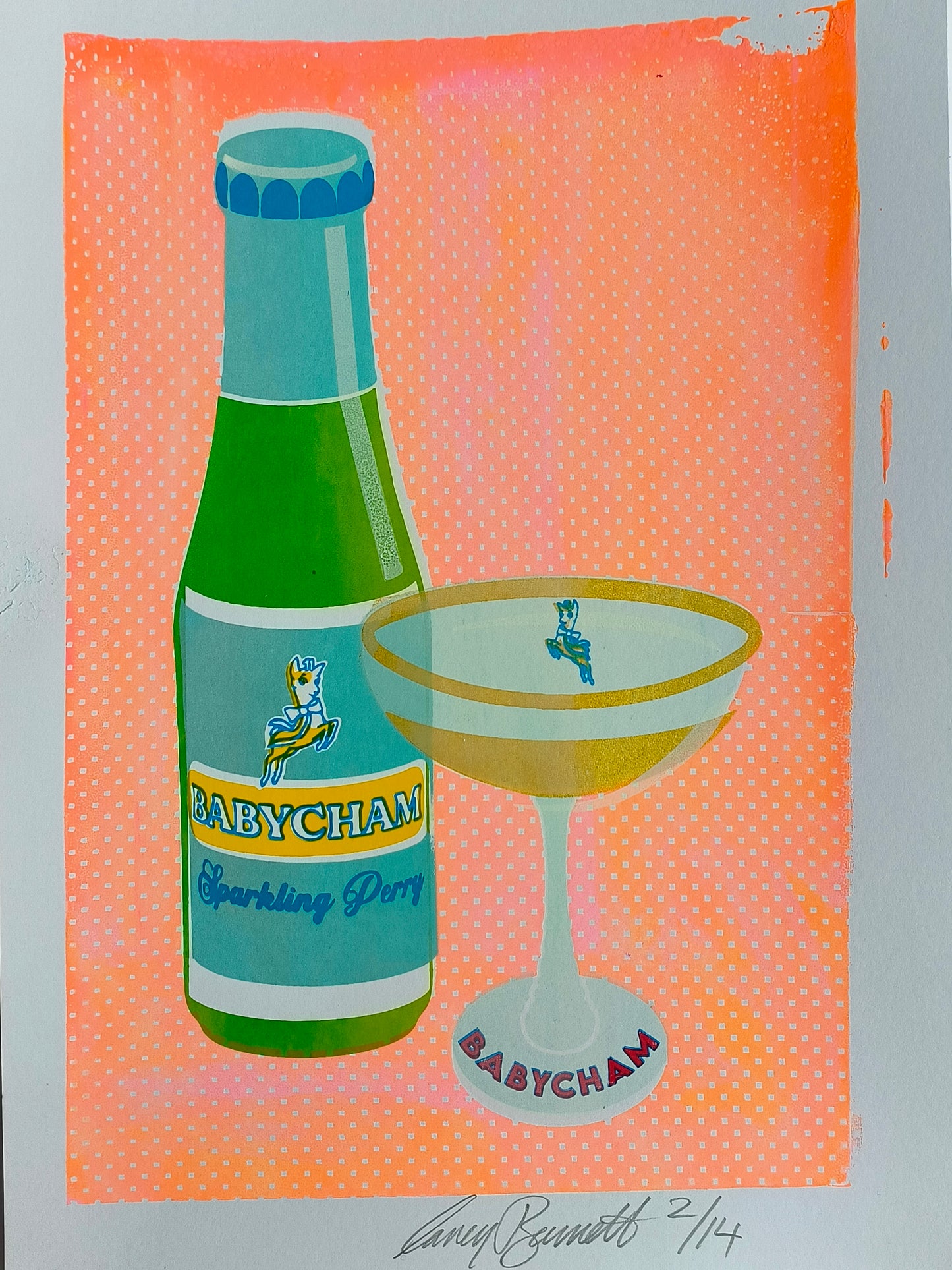 BABYCHAM SCREENPRINT 02/14