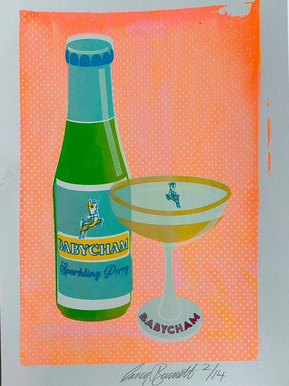 BABYCHAM SCREENPRINT 02/14