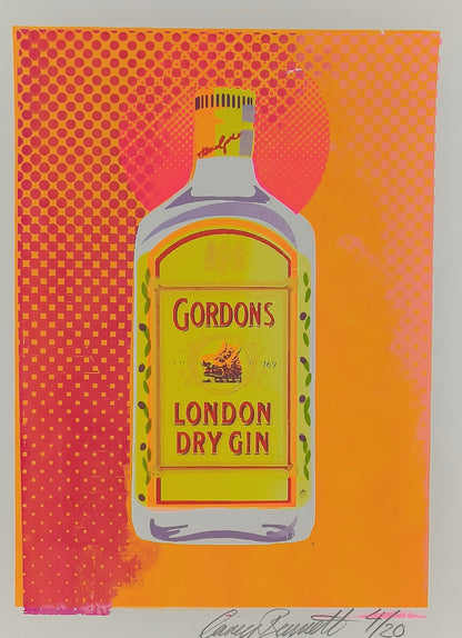 GORDON'S GIN SCREENPRINT (orange) 04/20