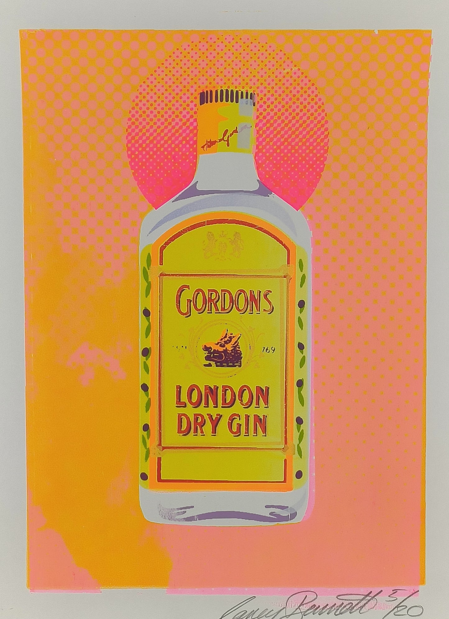 GORDON'S GIN SCREENPRINT (orange) 05/20
