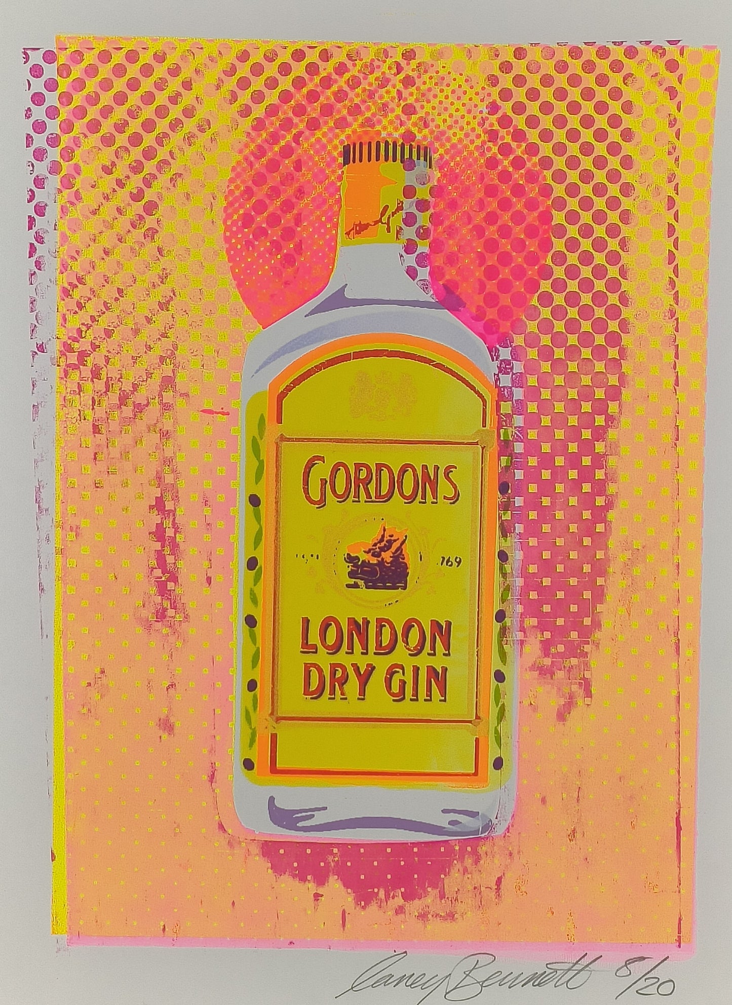 GORDON'S GIN SCREENPRINT (orange) 08/20