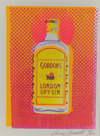 GORDON'S GIN SCREENPRINT (orange) 09/20