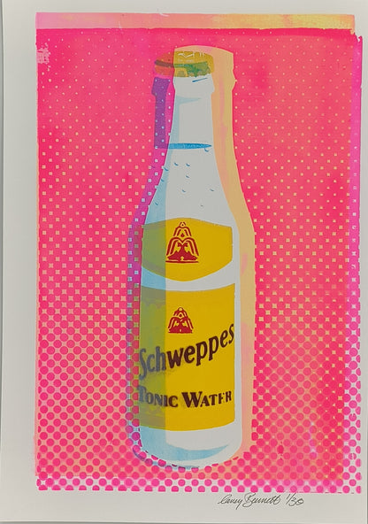 SCHWEPPES TONIC WATER SCREENPRINT 01/30