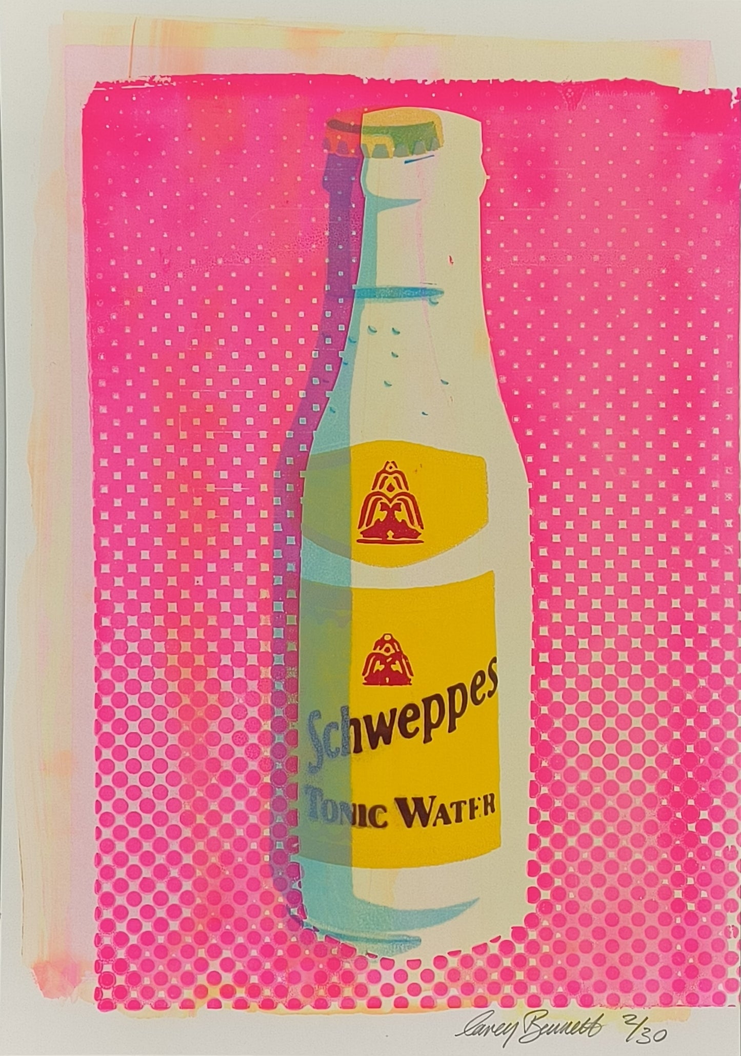 SCHWEPPES TONIC WATER SCREENPRINT 02/30