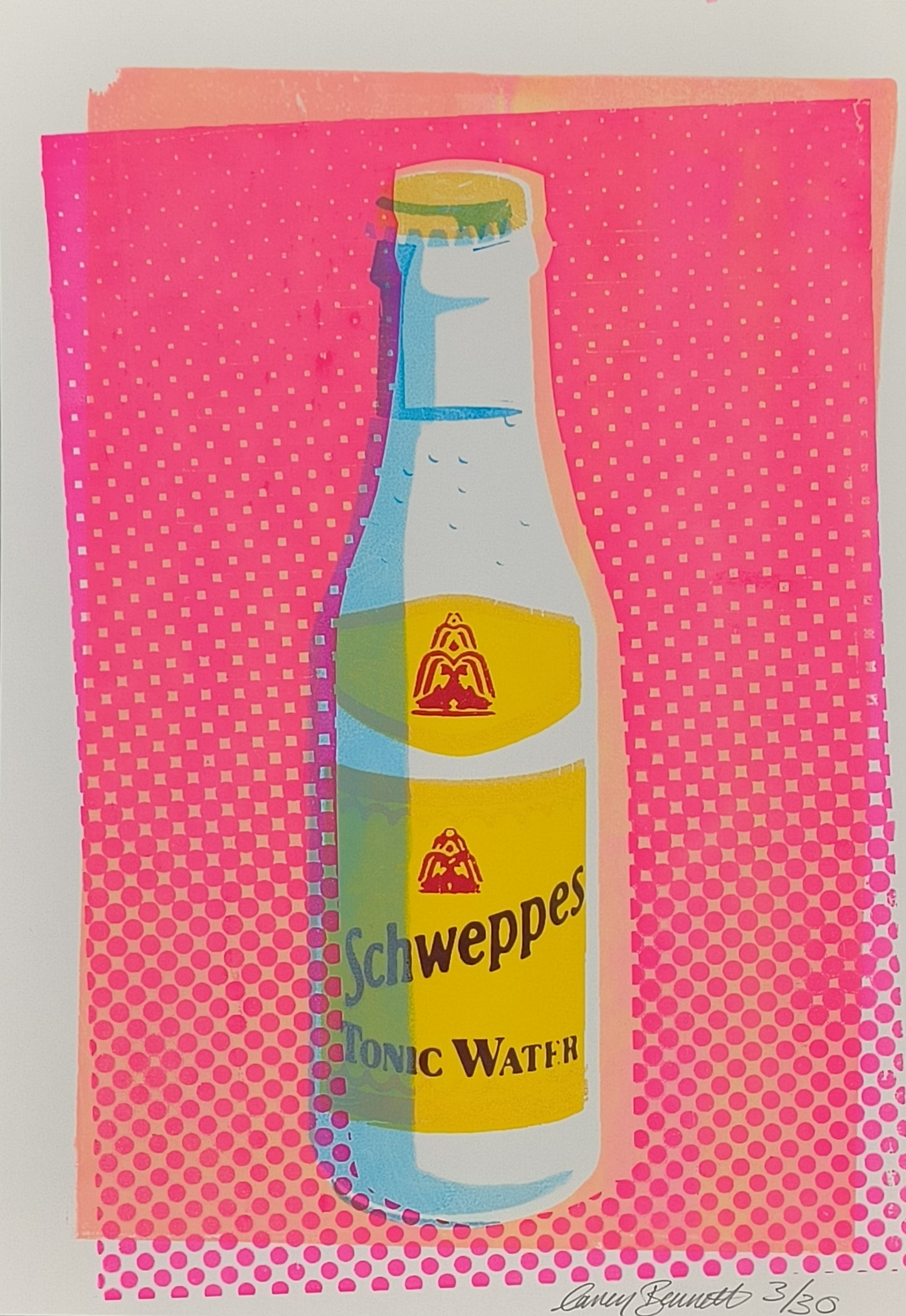 SCHWEPPES TONIC WATER SCREENPRINT 03/30