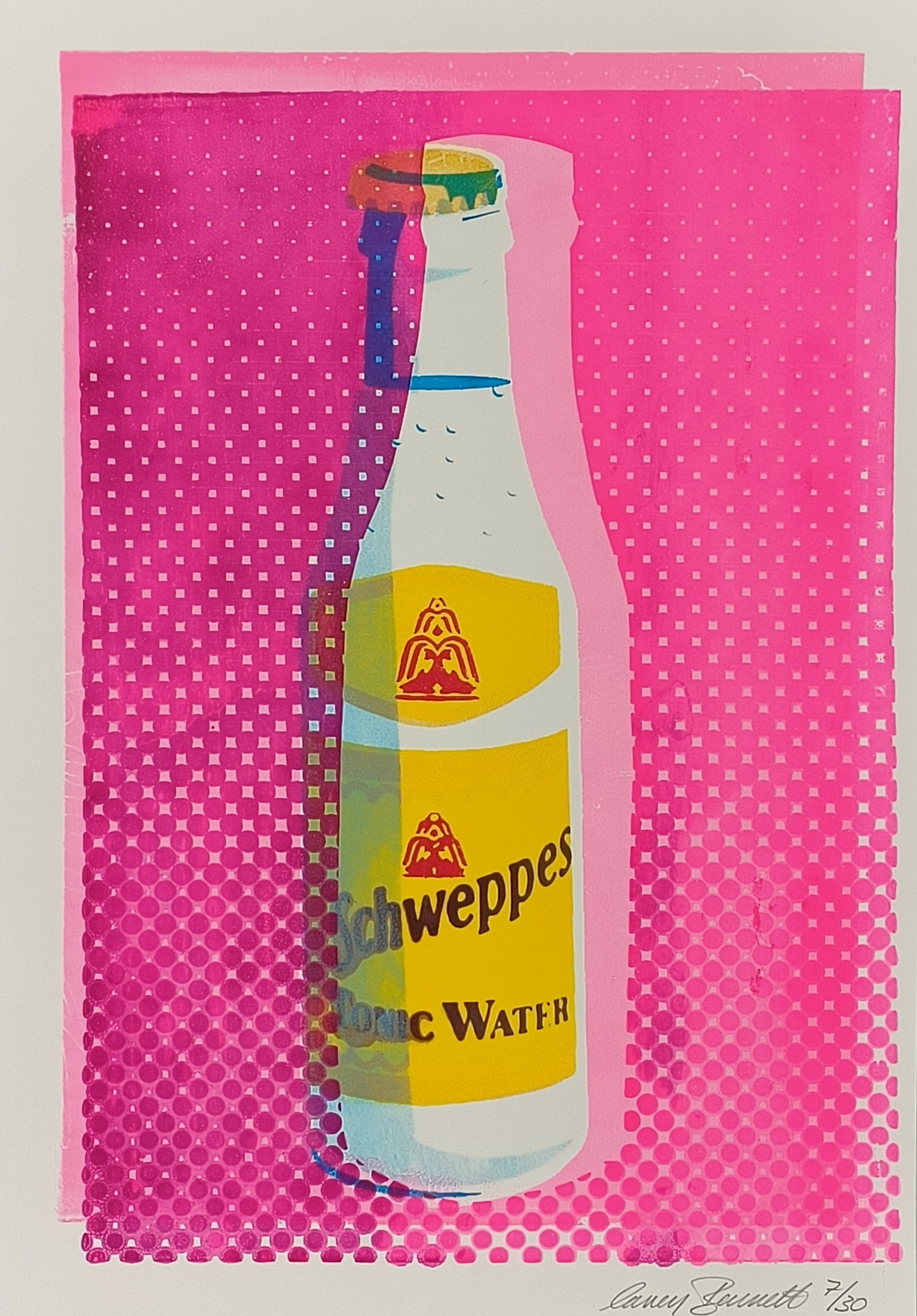 SCHWEPPES TONIC WATER SCREENPRINT 07/30