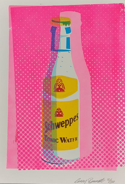 SCHWEPPES TONIC WATER SCREENPRINT 08/30