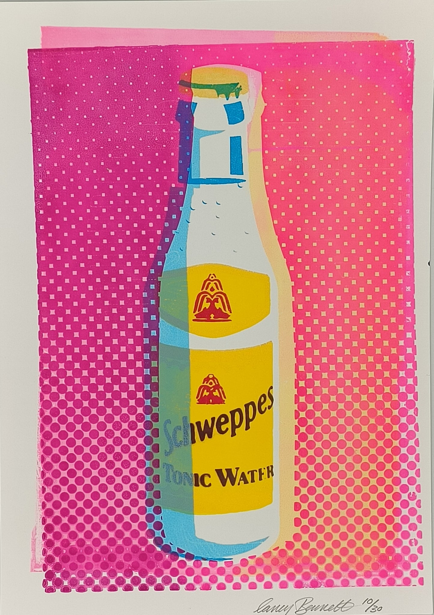 SCHWEPPES TONIC WATER SCREENPRINT 10/30