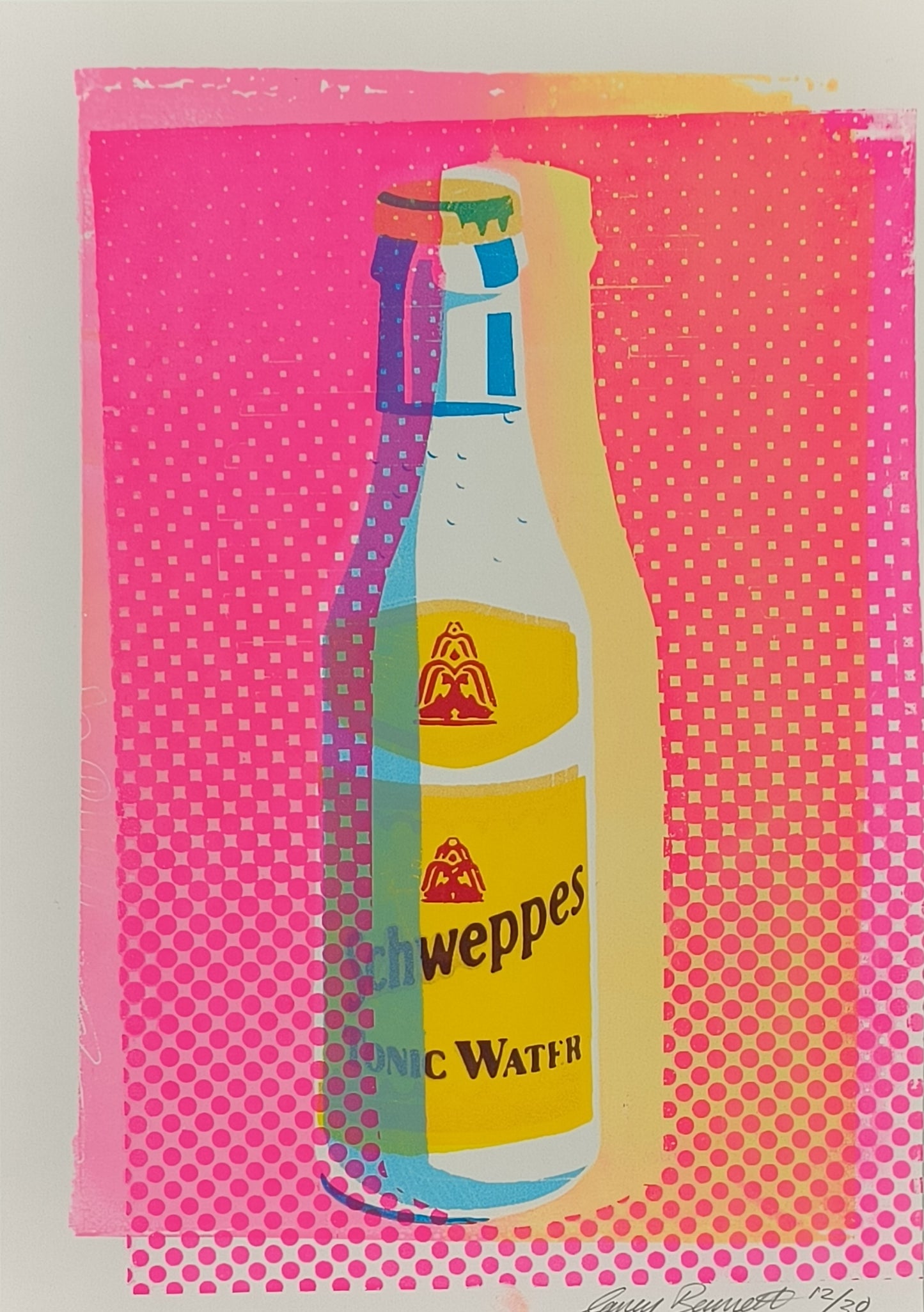 SCHWEPPES TONIC WATER SCREENPRINT 12/30