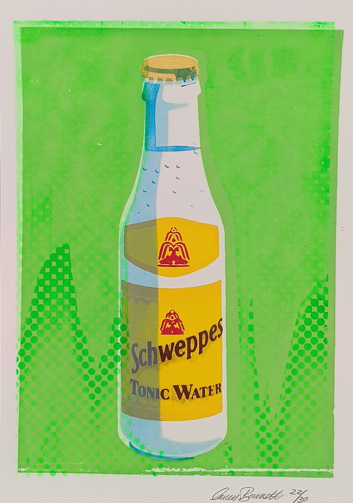 SCHWEPPES TONIC WATER SCREENPRINT 22/30