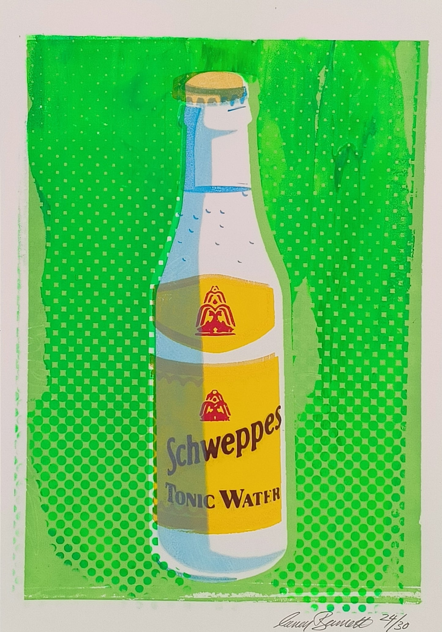 SCHWEPPES TONIC WATER SCREENPRINT 24/30