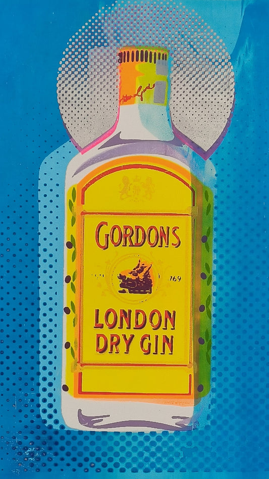 GORDON'S GIN SCREENPRINT (blue) 10/18
