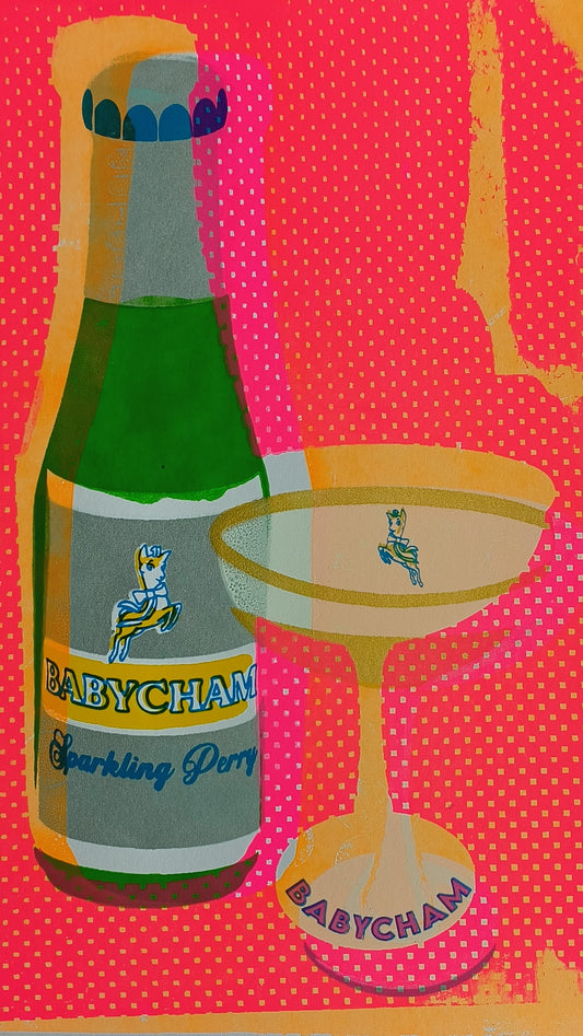 BABYCHAM SCREENPRINT 12/14