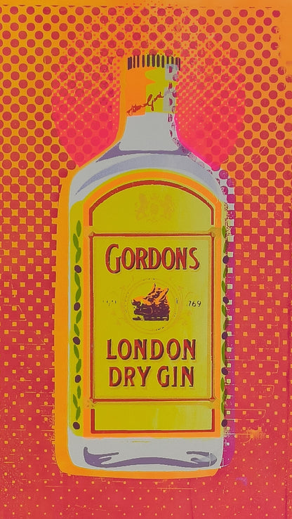 GORDON'S GIN SCREENPRINT (orange) 12/20