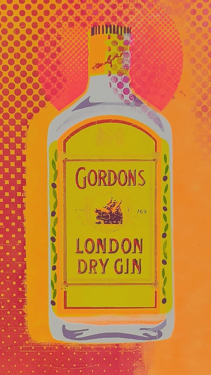 GORDON'S GIN SCREENPRINT (orange) 13/20