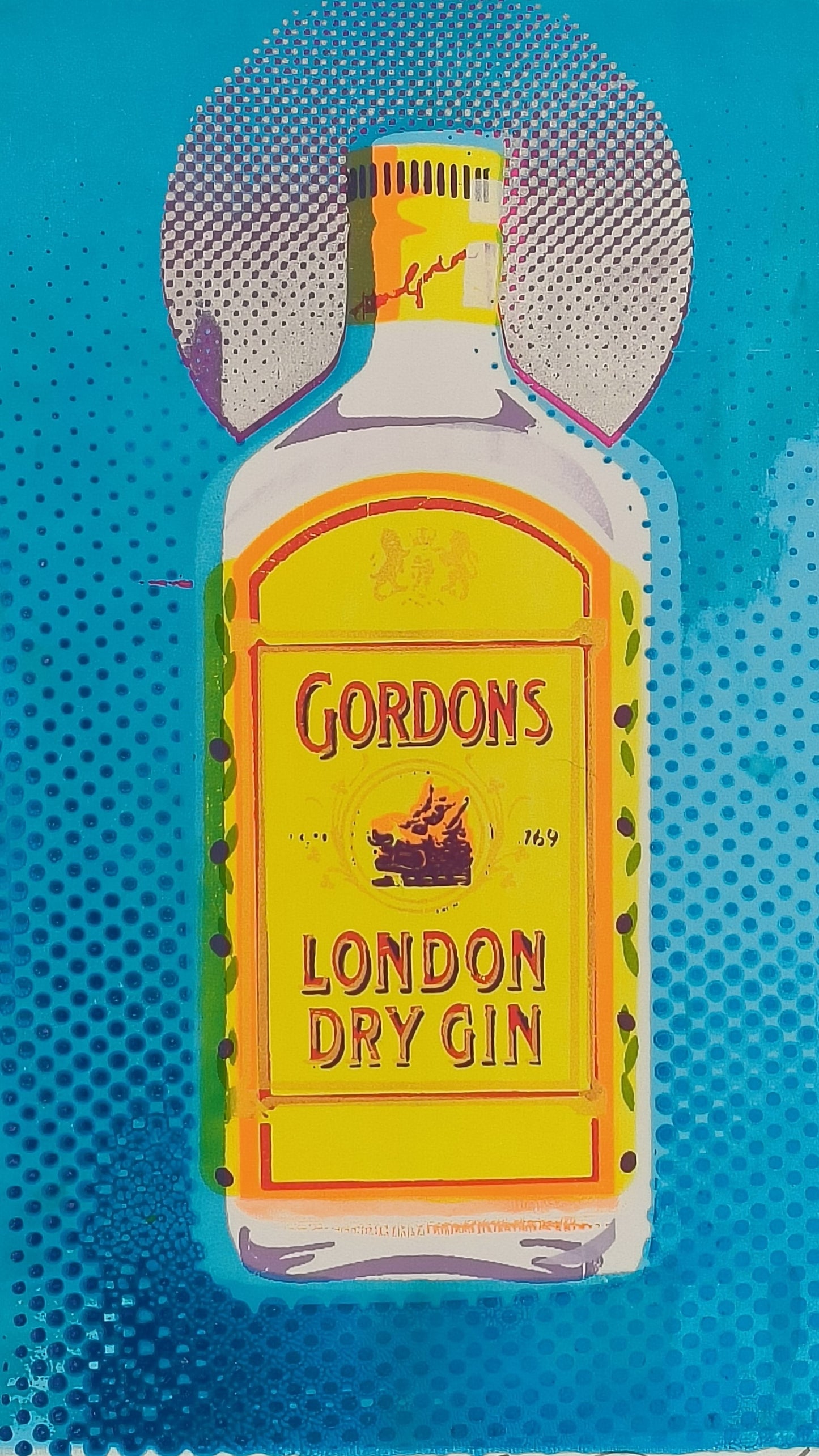 GORDON'S GIN SCREENPRINT (blue) 14/18