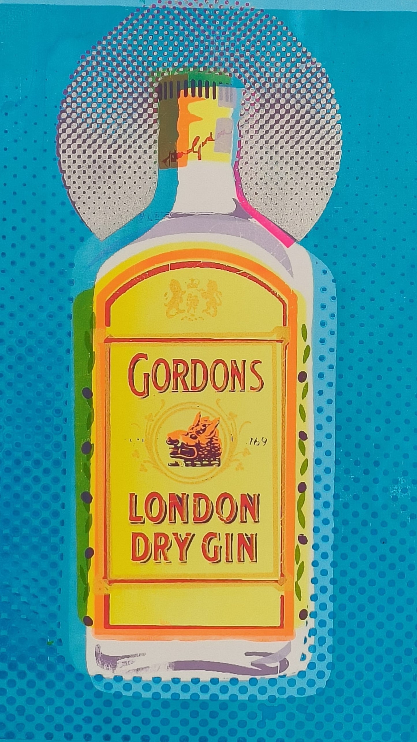 GORDON'S GIN SCREENPRINT (blue) 15/18