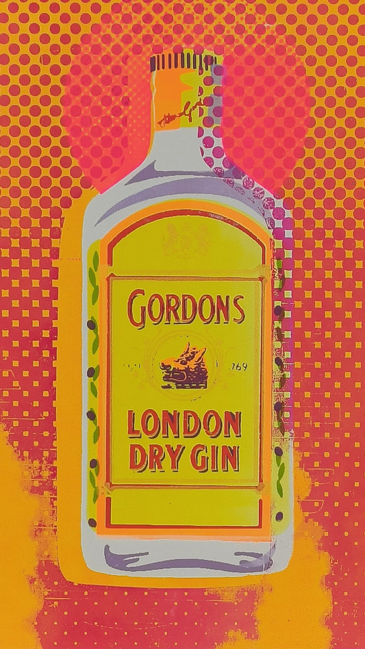 GORDON'S GIN SCREENPRINT (orange) 16/20