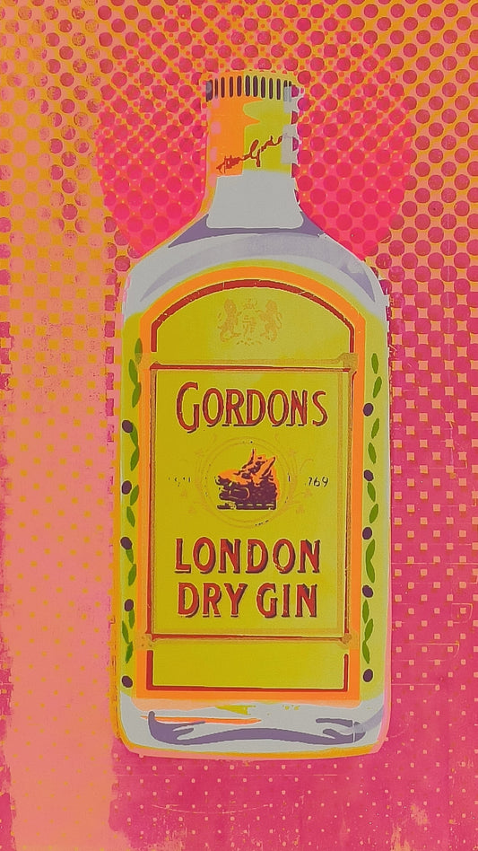 GORDON'S GIN SCREENPRINT (orange) 18/20
