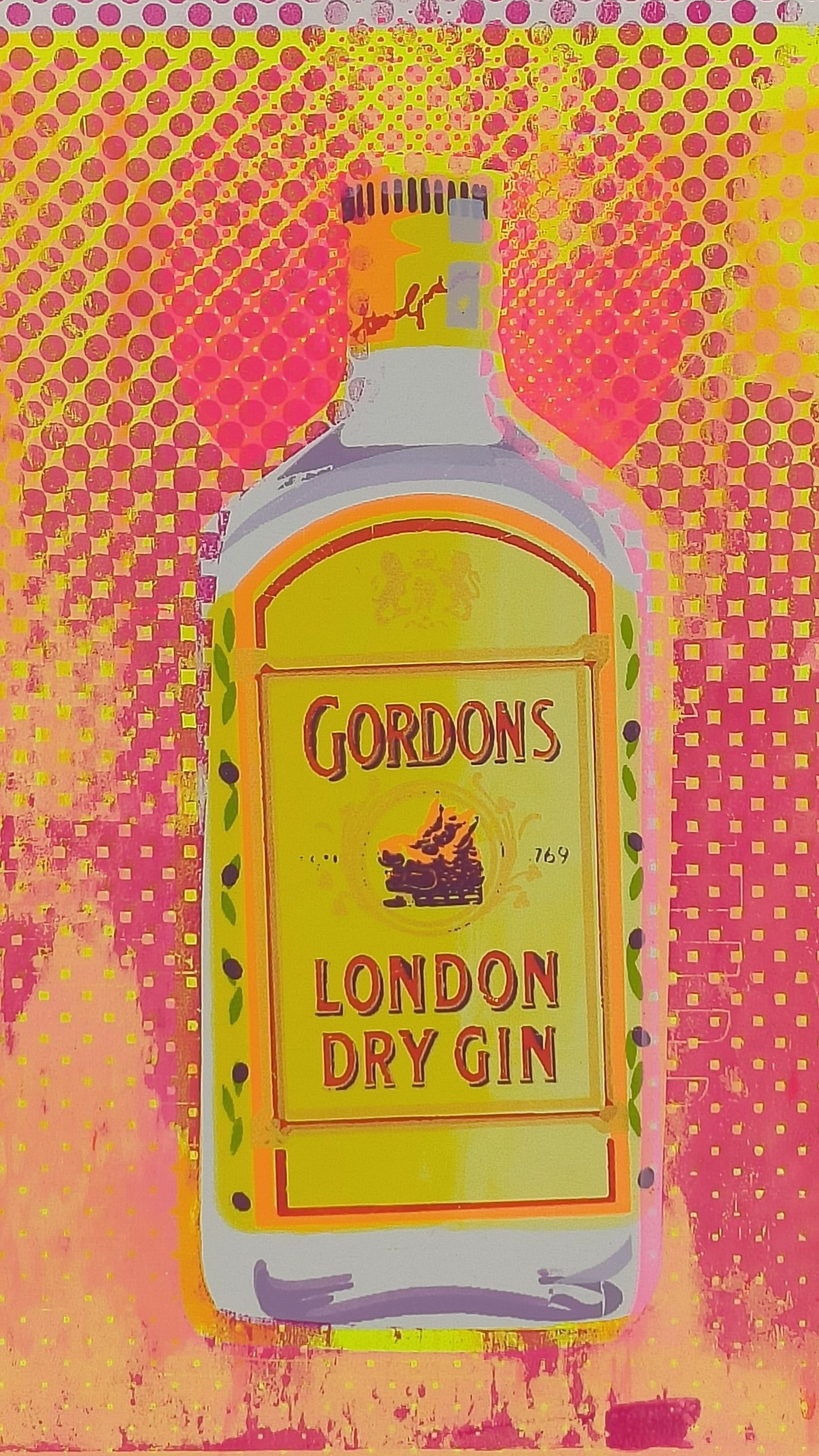 GORDON'S GIN SCREENPRINT (orange) 01/20