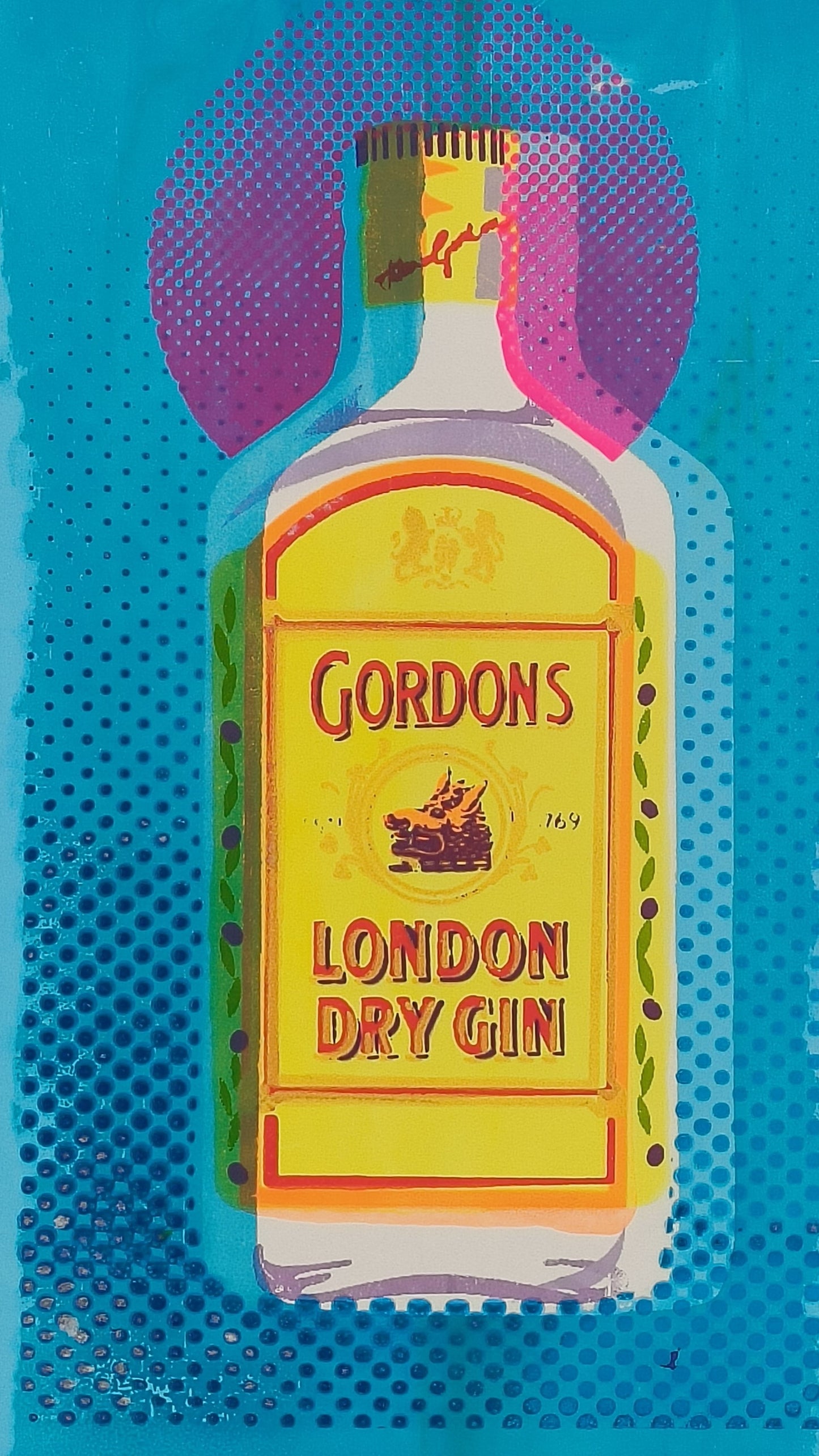 GORDON'S GIN SCREENPRINT (blue) 02/18