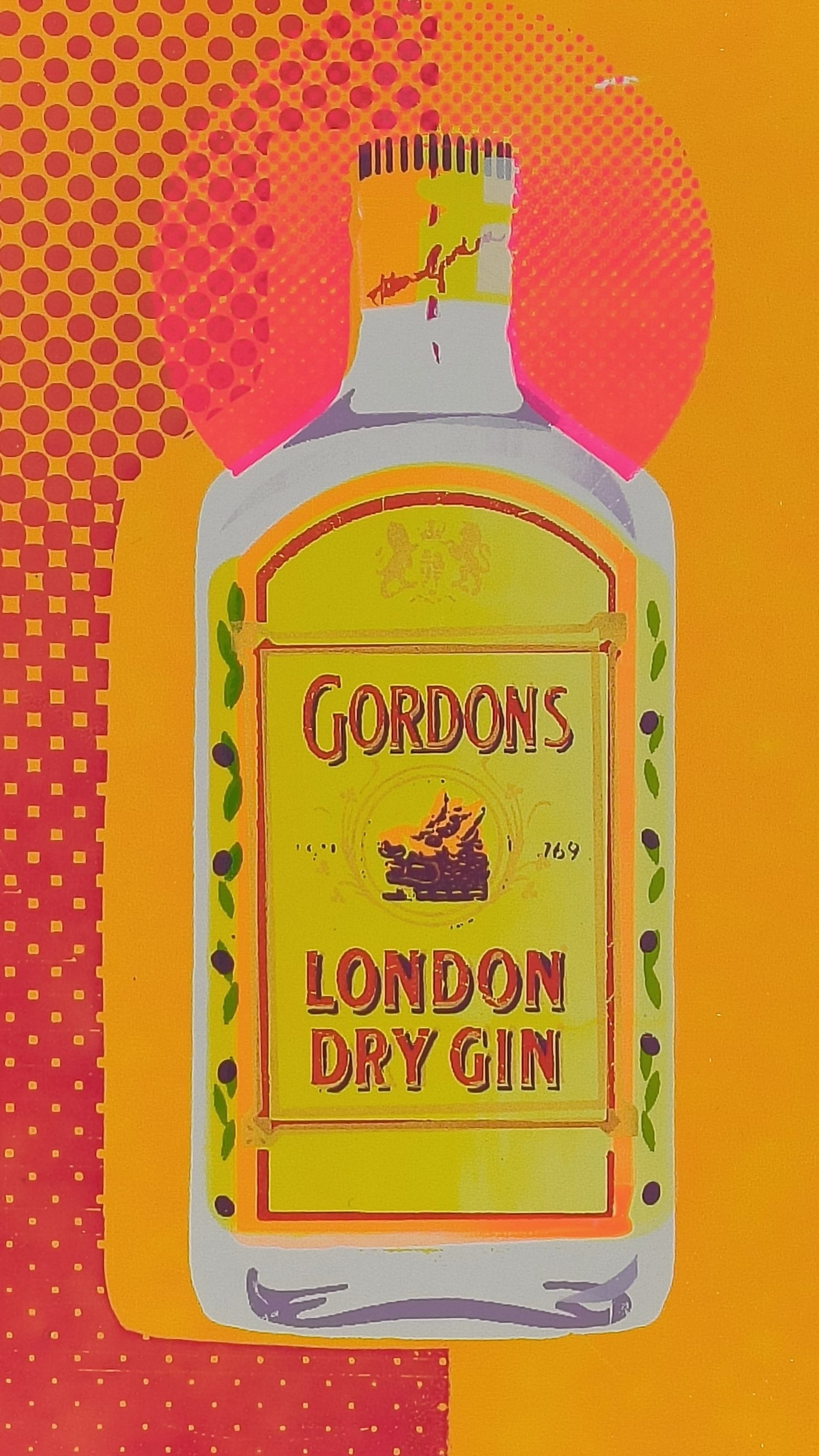 GORDON'S GIN SCREENPRINT (orange) 02/20