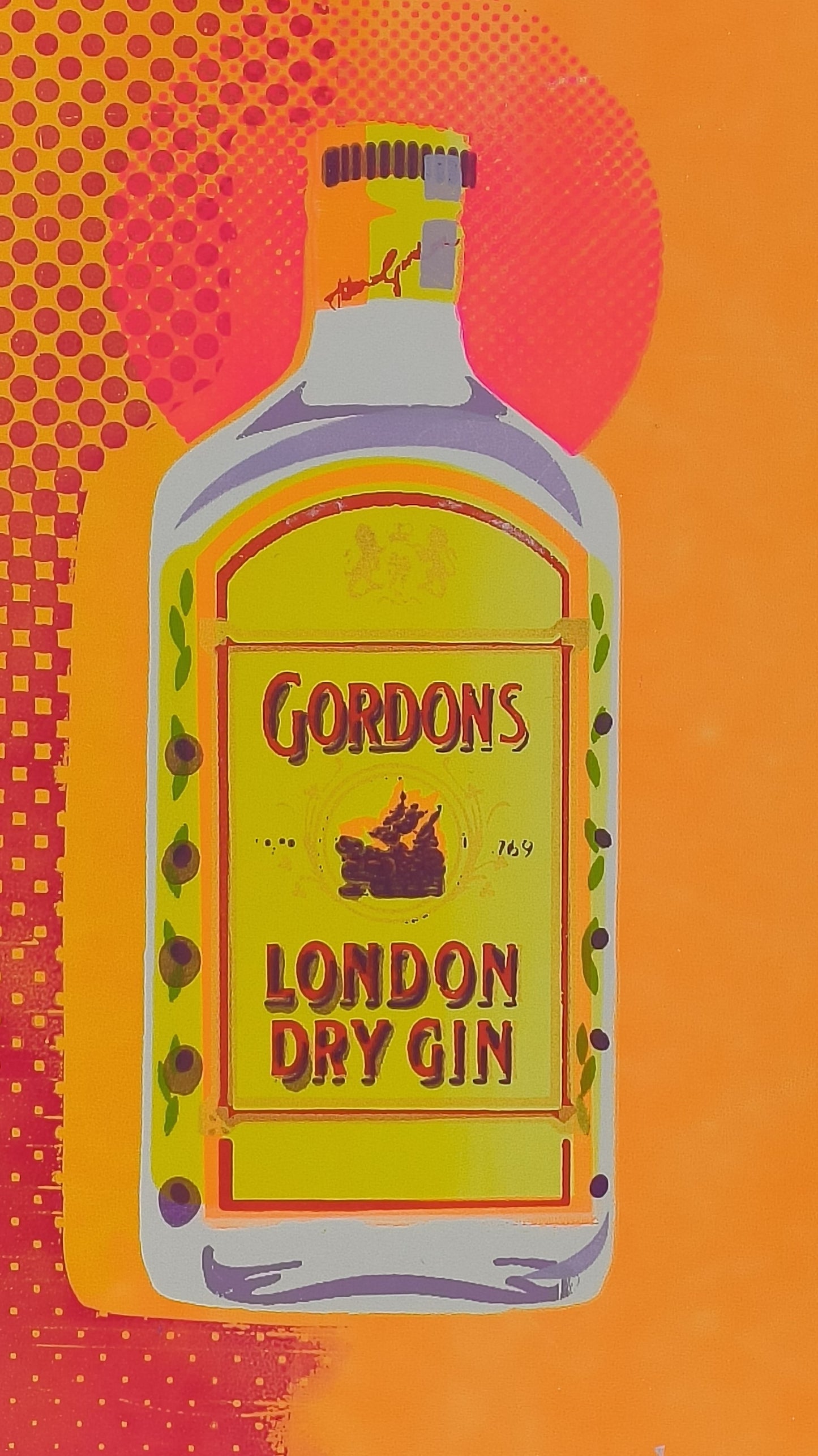 GORDON'S GIN SCREENPRINT (orange) 03/20