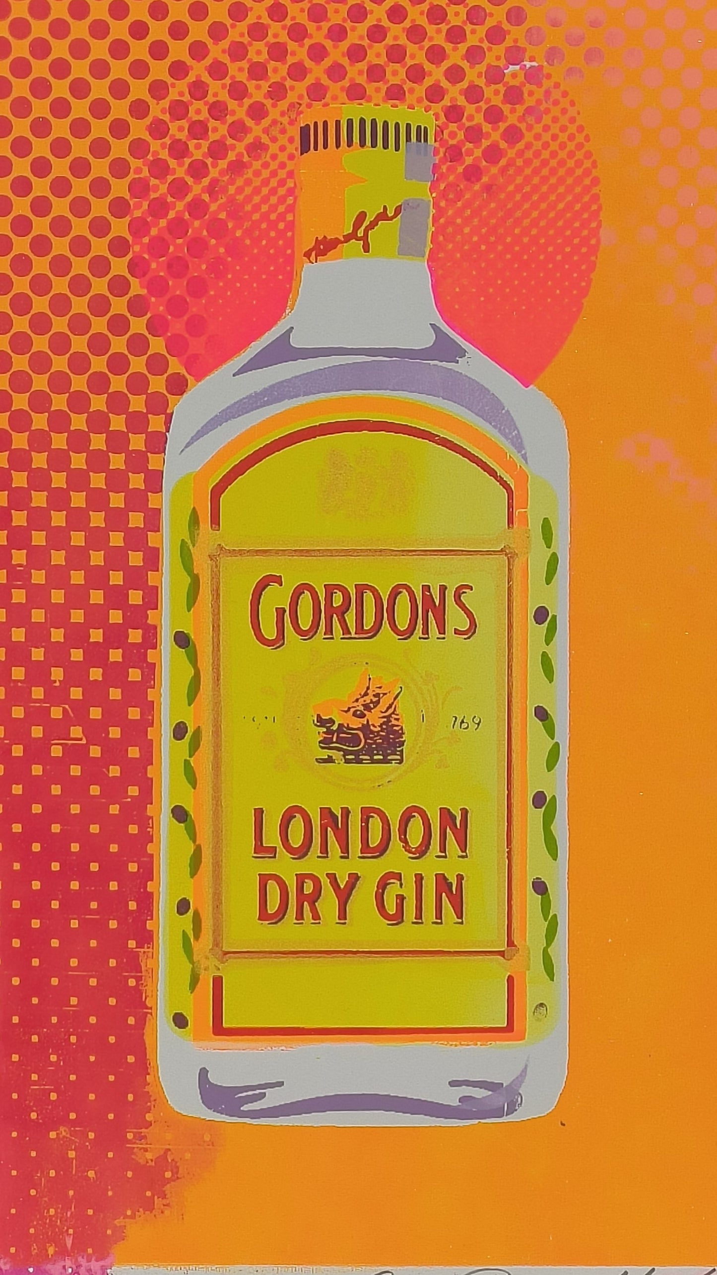 GORDON'S GIN SCREENPRINT (orange) 04/20